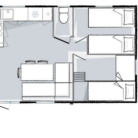 MOBILE HOME 6 people - Eco-Lodge (max. 2 adults)