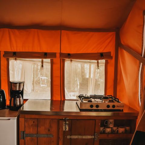 CANVAS AND WOOD TENT 6 people - Safari tent